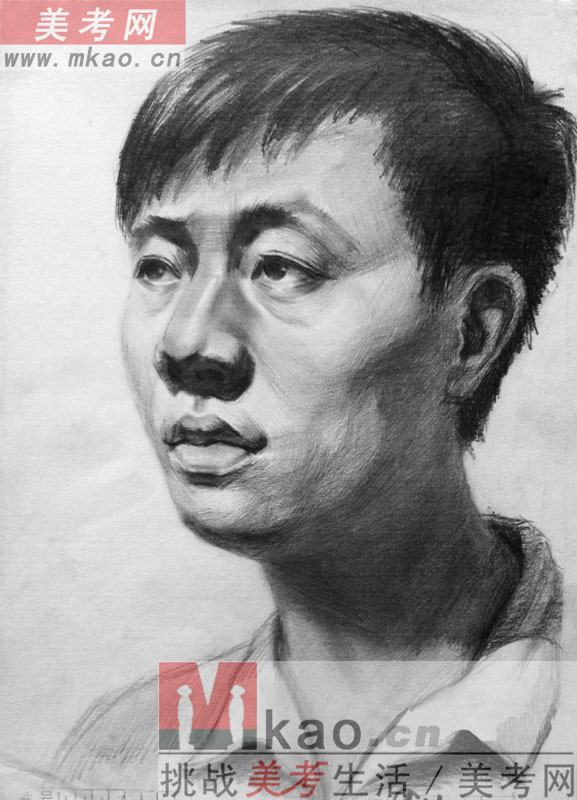 2013年甘肃省美术统考素描高分试卷范画